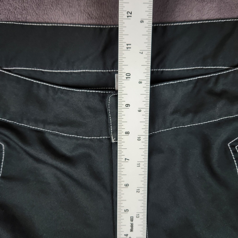 Nike Heritage Sportswear Bootcut Pants Womens XL Black Y2K Contrast Stitch - Picture 9 of 12